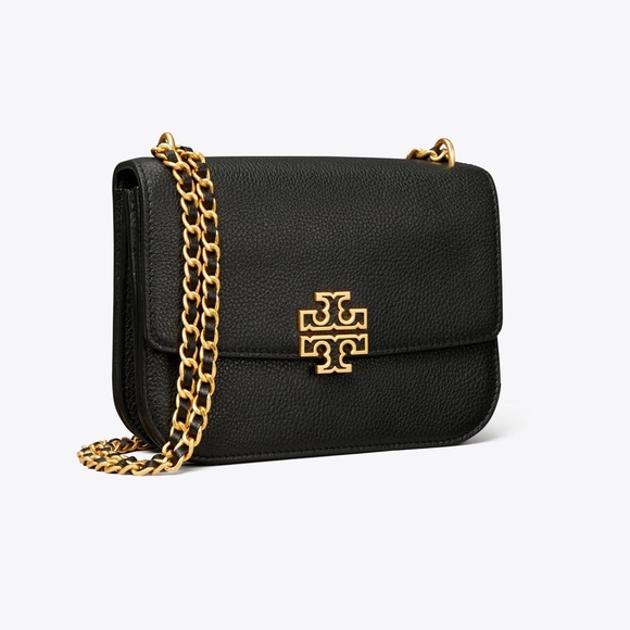 Tory Burch Small Black Leather Logo Bag - Picture 4 of 12